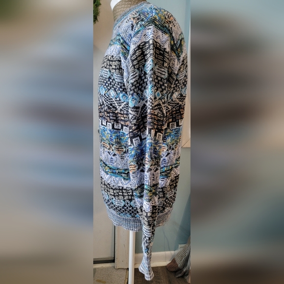 90s Vintg Mondo Di Marco Crew Neck Sweater Mens M Multi Cosby Knit Made In Italy - Picture 2 of 9